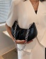 Fashion Black Folded Crescent Chain Portable Messenger Bag