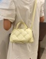 Fashion Brown Woven Rhombus Single Shoulder Bag