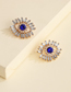 Fashion Color Diamond Eye Stud Earrings