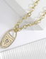 Fashion Ecg Necklace Gold Diamond Love Heart Ecg Chain Necklace