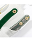 Fashion Green Reflective Bracelet Color-blocking Flannel Bracelet With Diamonds And Sequins