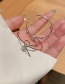 Fashion Silver Alloy Bow Earrings