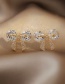 Fashion Golden Diamond Bow Stud Earrings