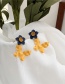 Fashion Yellow+blue Butterfly Flower Stud Earrings