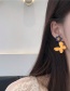 Fashion Yellow+blue Butterfly Flower Stud Earrings
