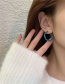 Fashion Blue Metal Circle Twist Earrings