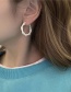 Fashion White Metal Circle Twist Earrings