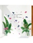 Fashion 30*45cmx8 Pieces In Bag Packaging Green Leaf Wall Decoration Sticker