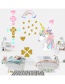 Fashion 30*45cmx2 Pieces In Bag Packaging Unicorn Star Rainbow Heart Wall Sticker