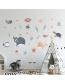 Fashion 30*90cm In Bag Packaging Whale Turtle Seaweed Wall Sticker