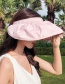 Fashion Pink Vinyl Shell Hat Black Plastic Pleated Empty Top Shell Hat