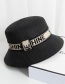 Fashion Beige Straw Letter Bucket Fisherman Hat