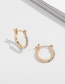 Fashion Gold Color Diamond-studded Geometric Earrings