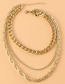 Fashion Goldcolor Alloymultilayerthickchainnecklace