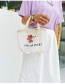 Fashion Hand-held Beige Two Bear Letter Transparent Handbag