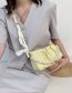 Fashion White Soft Face Pearl Pleated Crossbody Bag