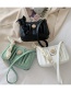 Fashion White Silk Scarf Pleated Shoulder Messenger Bag