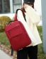Fashion Red Wine Multi-pocket Large Capacity Backpack