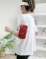Fashion Red Rectangular Letter Crossbody Bag