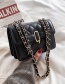 Fashion Black Small Lingge Winding Chain Crossbody Shoulder Bag