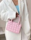 Fashion Pink Square Pearl Chain Handbag