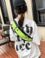 Fashion Fluorescent Green Patchwork Marathon Water Bottle Belt Bag