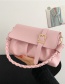 Fashion Pink Woven Pleated Crossbody Bag
