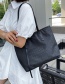 Fashion Black Canvas Large Capacity Square Bag