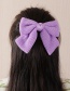 Fashion Purple Fabric Bow Hairpin