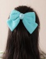 Fashion Blue Fabric Bow Hairpin