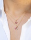 Fashion Star Rose Gold Five-pointed Star Drop Necklace