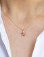 Fashion Star Rhodium White K Five-pointed Star Drop Necklace