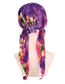 Fashion Light Purple + Rose Red Printed Curved Long Tail Toe Cap