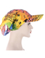 Fashion Tie-dye Skull Skull Print Square Scarf With Eaves Sun Hat