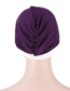 Fashion Leather Purple+white Cross Forehead Contrast Color Cap
