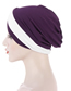 Fashion Grey + Wine Red Cross Forehead Contrast Color Cap