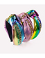 Fashion Light Color Bright Leather Chain Wide-sided Twisted Headband