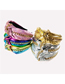 Fashion Light Color Bright Leather Chain Wide-sided Twisted Headband