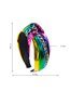 Fashion Dark Color Bright Leather Chain Wide-sided Twisted Headband