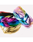 Fashion Light Rainbow Bright Leather Knotted Broad-brimmed Headband