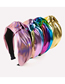 Fashion Gold Color Bright Leather Knotted Broad-brimmed Headband