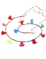 Fashion Color Mixed Color Tassel Rice Beads Eyeglass Chain