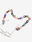 Fashion Color Acrylic Contrast Color Chain Glasses Chain