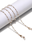 Fashion Gold Color Golden Copper Bead Crystal Glasses Chain