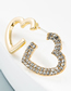 Fashion Love Alloy Diamond Heart Earrings