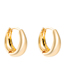 Fashion Gold Color C-shaped Hollow Smooth Earrings