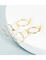Fashion Gold Color Hollow Bear Bow Earrings