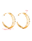 Fashion Gold Color Alloy Carved Geometric Earrings