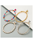 Fashion White Alloy Diamond-studded Oval Earrings