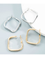 Fashion Gold Color Real Gold Plated Square Earrings